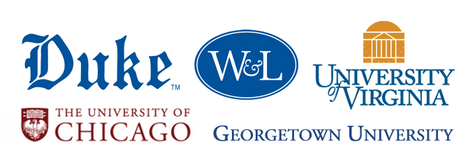 Logos of colleges with well-known graduate school programs