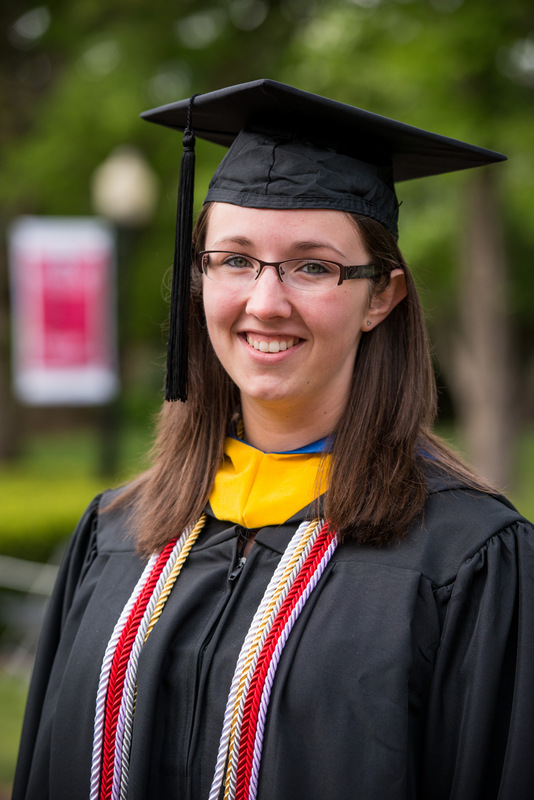 Photo of Kayla Mullins at graduation