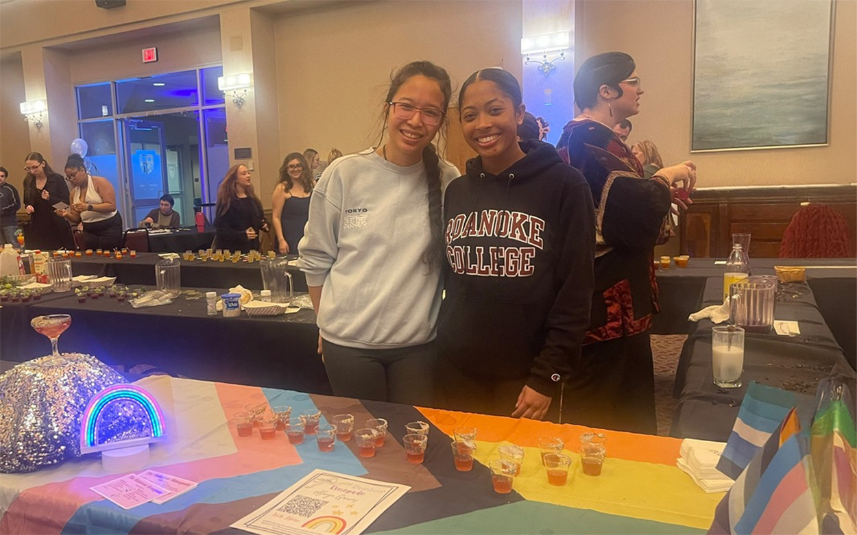 Two students at mocktail