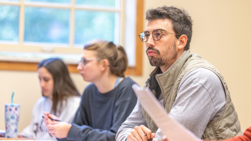 Students listening to a lecture