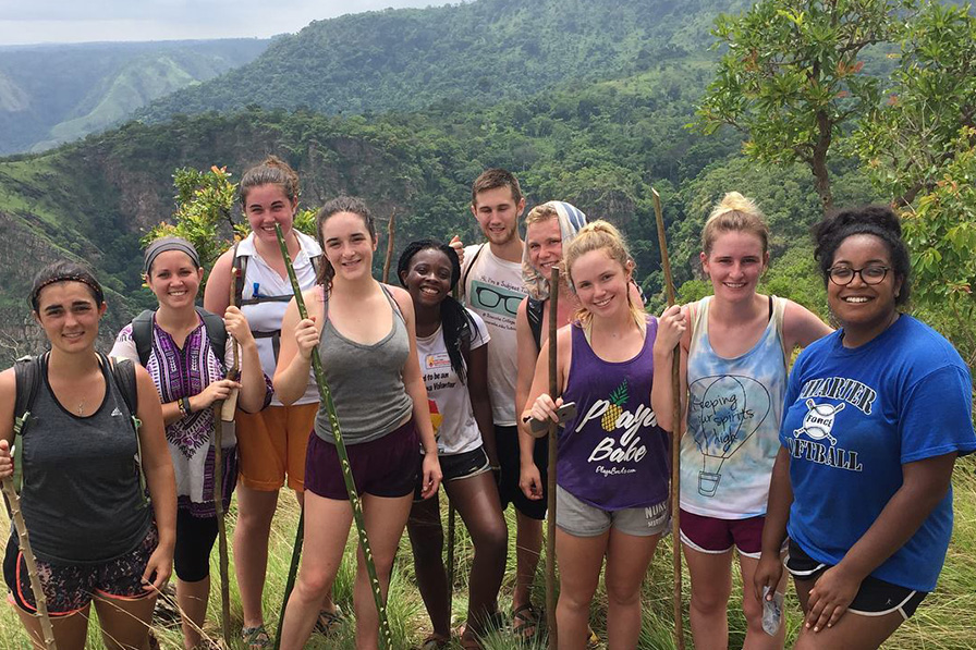 Students on an international trip