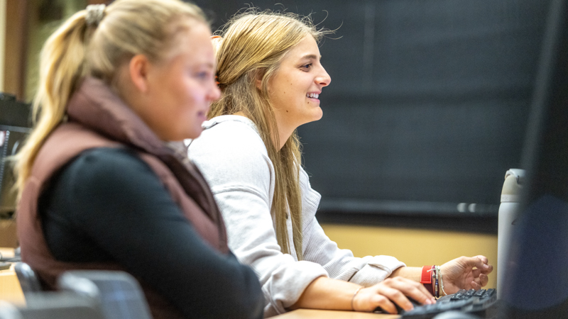 students with computers