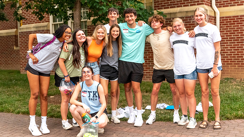 group of students during orientation