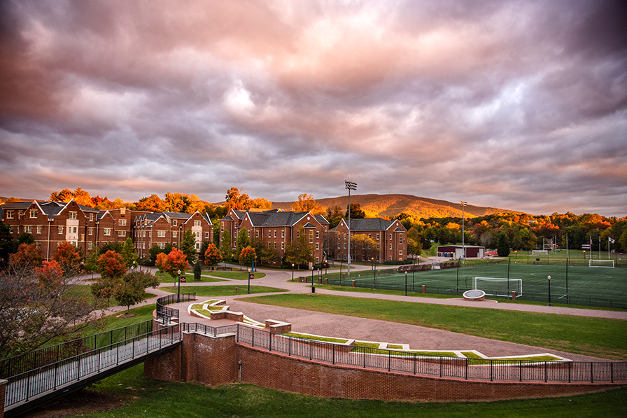 Campus at sunset