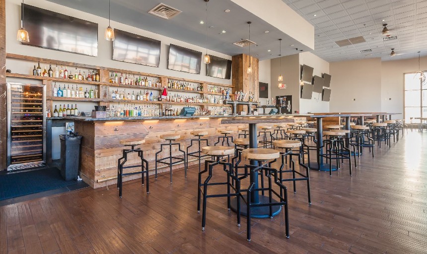 Picture inside of the Arlington Rooftop Bar