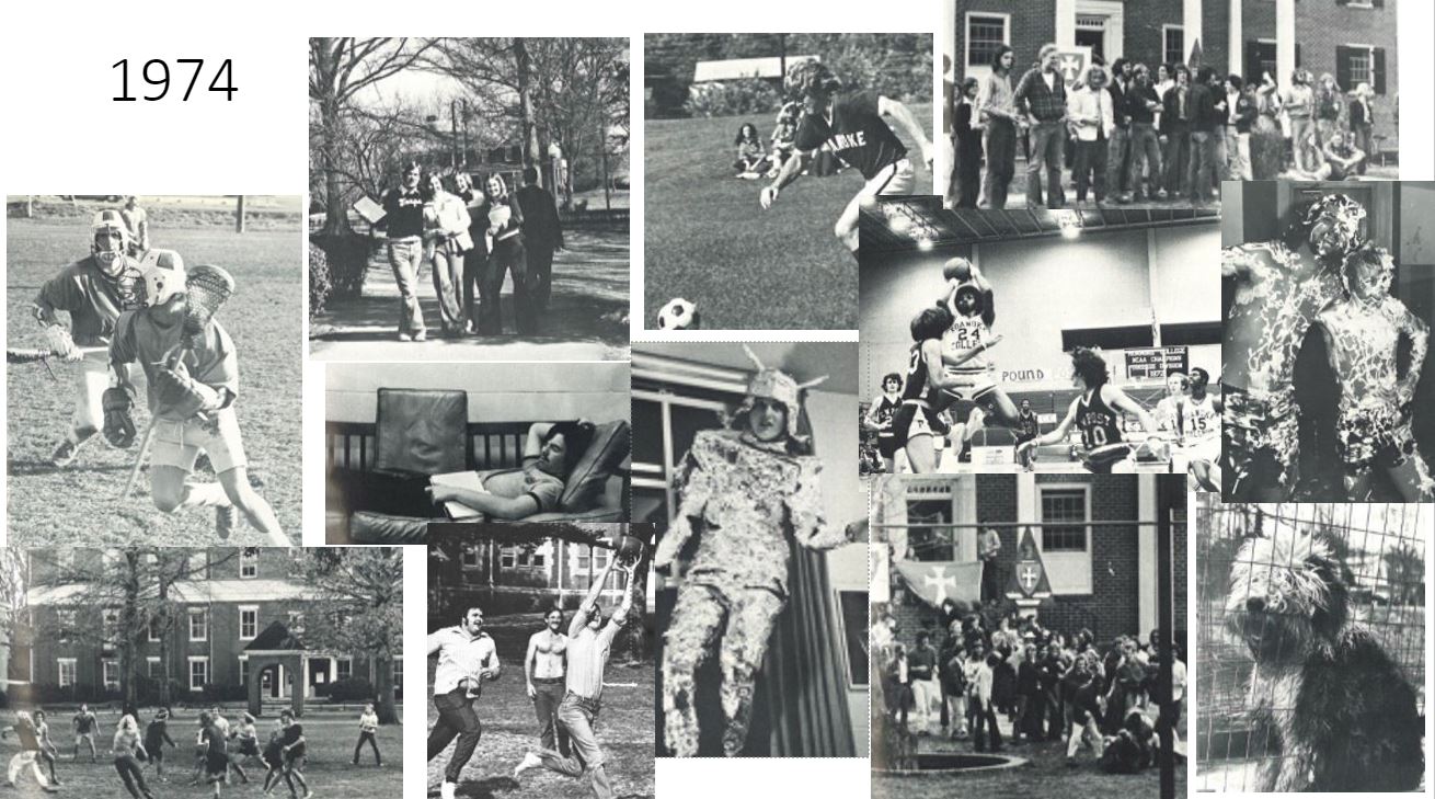 "Class of 1974" images from the class yearbook