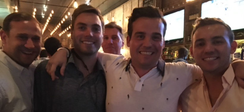 Four members of the New York Alumni chapter at a social gathering