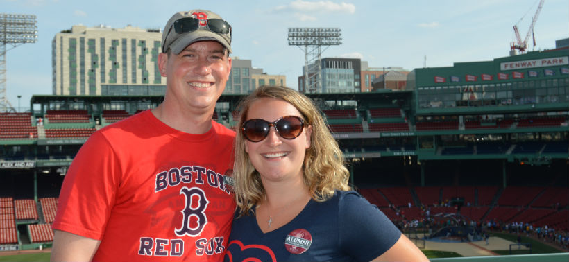 Alumni at a Red Sox game