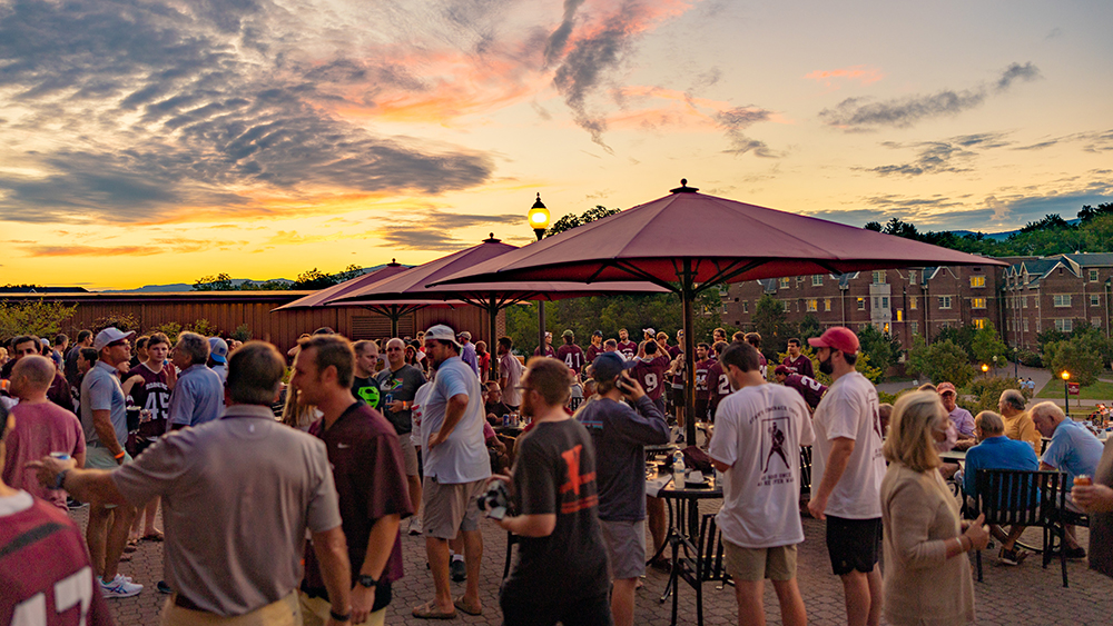 event on sutton terrace with sunset behind