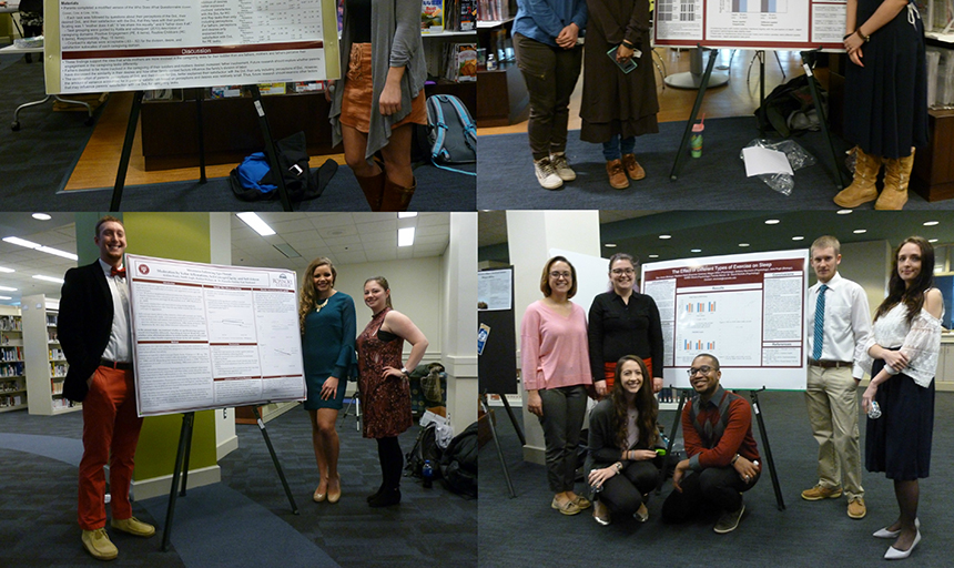 collage of students with their posters