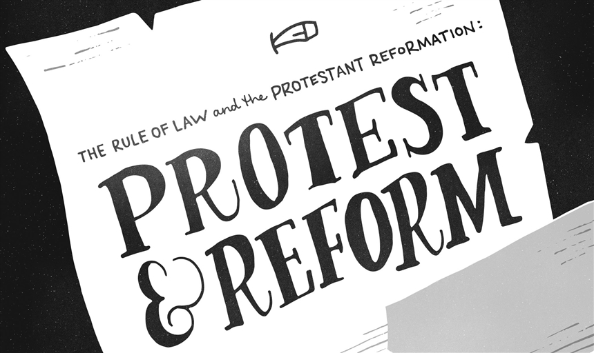 a newspaper that reads "protest & reform"
