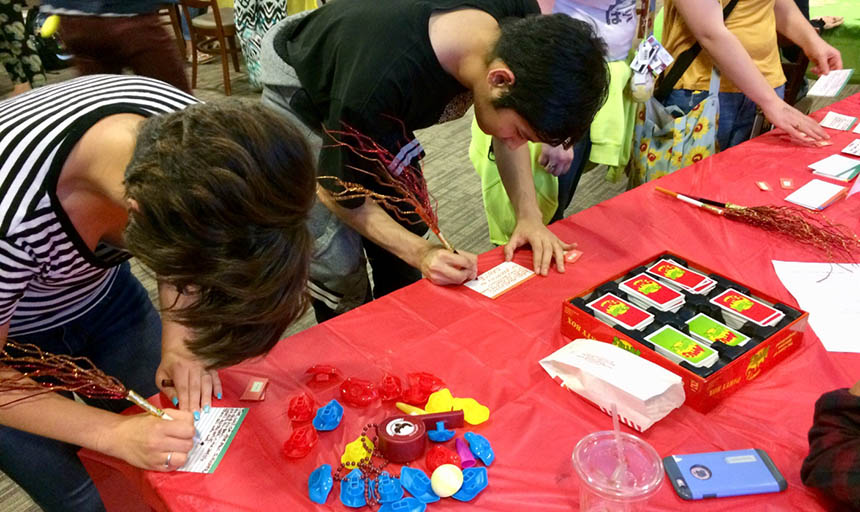 Students at the Roanoke Writes Carnivale