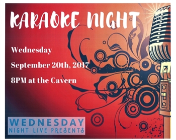 poster advertising karaoke night on september 30th at 8 pm