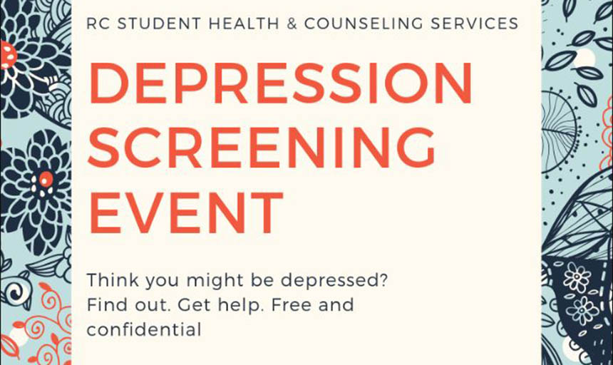 Flyer for depression screenings