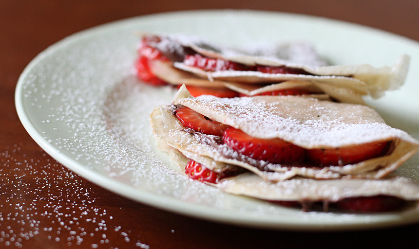 Crepes on a plate