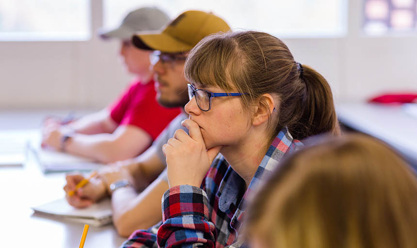 Students listening to a lecture