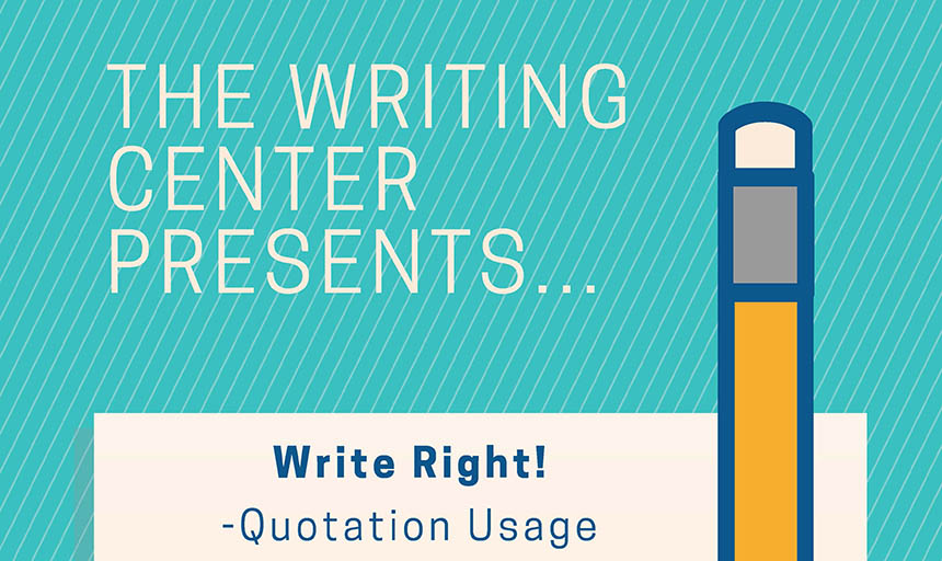 A poster advertising Write Right, sponsored by the Writing Center