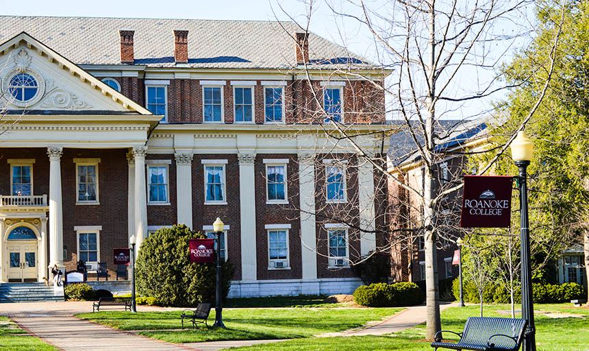 The admin building and part of the front quad