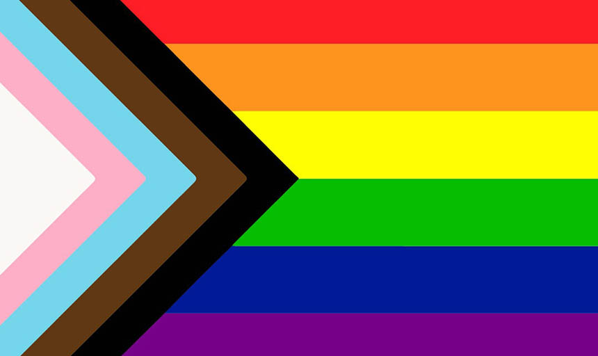 An image of the new pride flag
