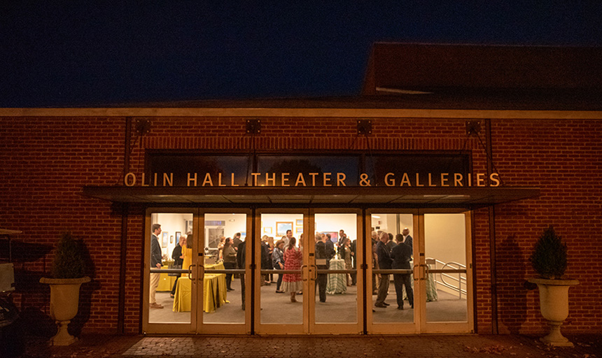 A photo of the exterior of Olin Hall Galleries