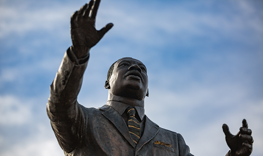 MLK statue in downtown Roanoke