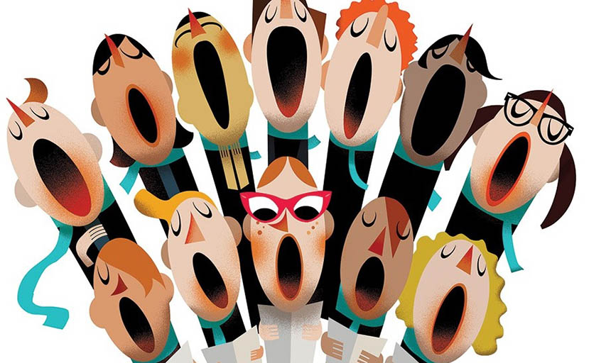 A Capella Group singing