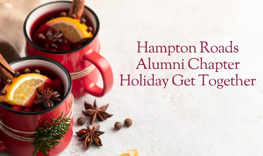 An image with text for Hampton Roads Alumni Chapter Holiday Get Together