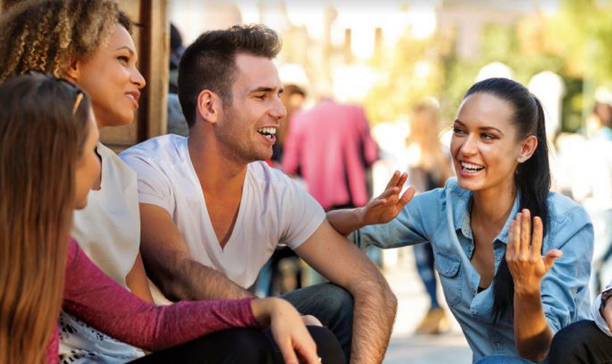 people talking