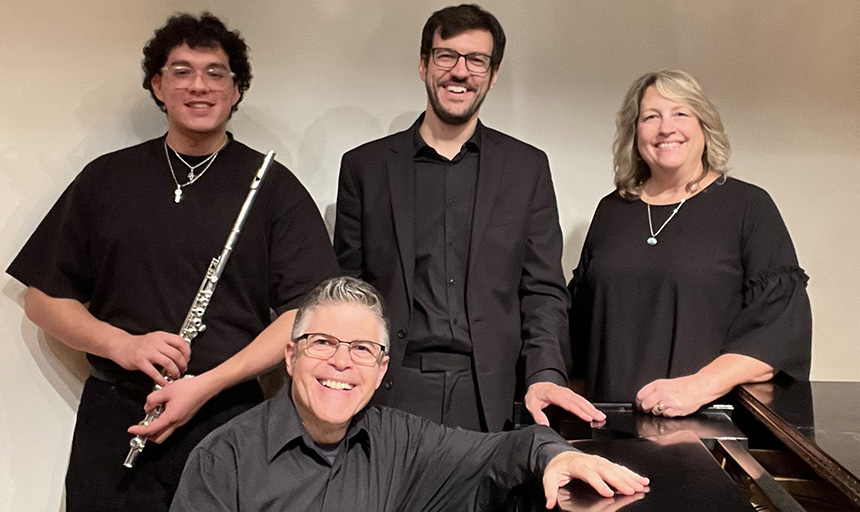 A group photo of the musicians who will perform at this concert