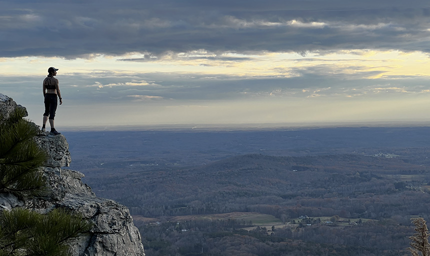 Person on a clif 