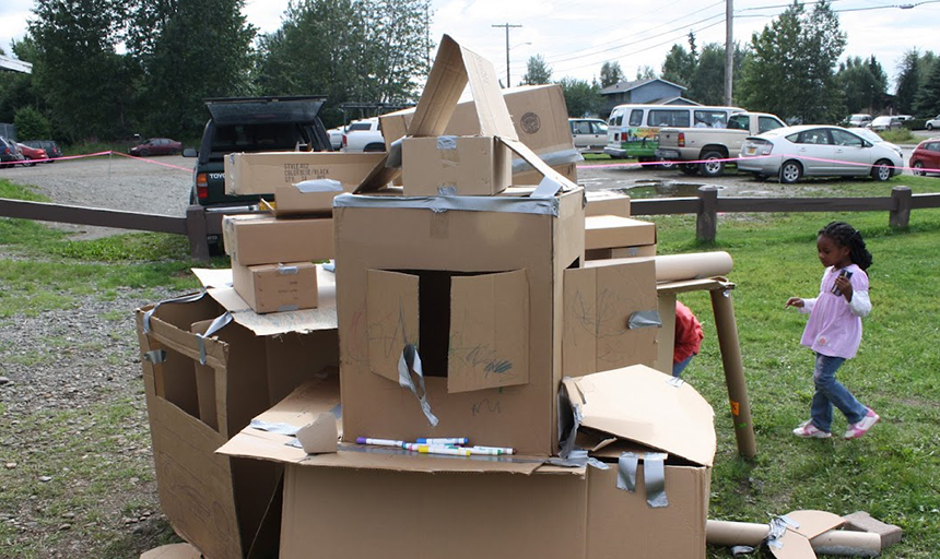 Cardboard castle
