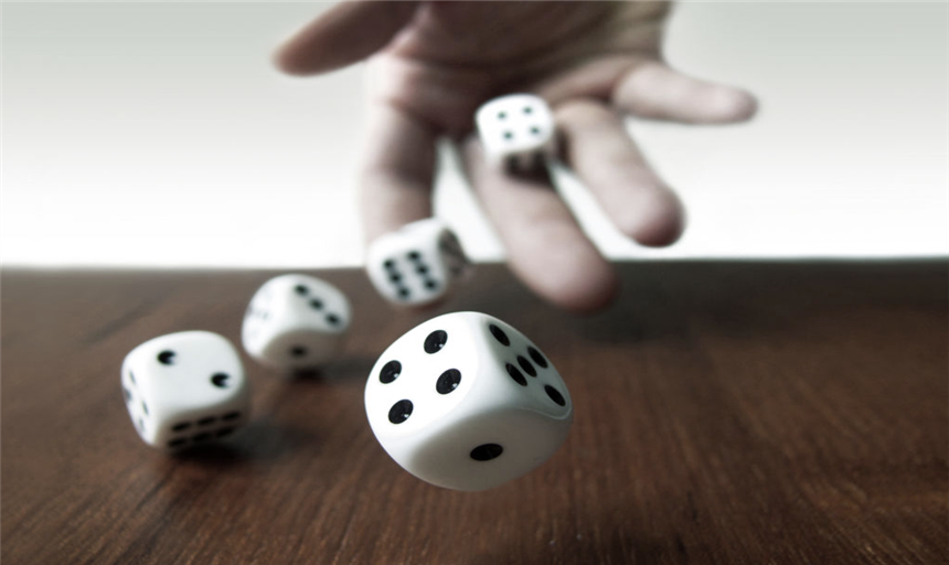 Picture of dice rolling