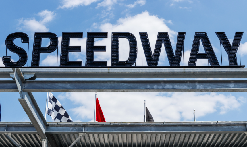 Sign that read: Speedway