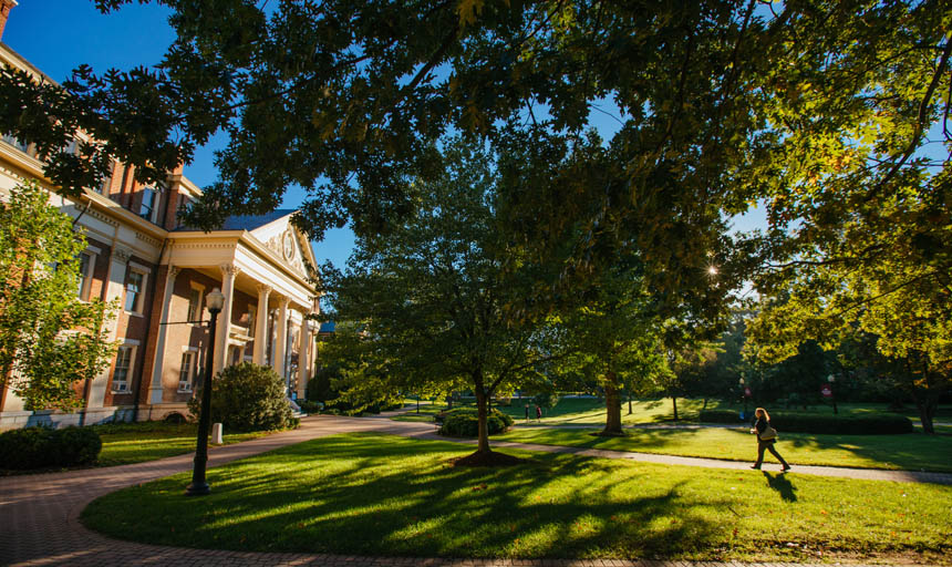 Admin Building and the front quad