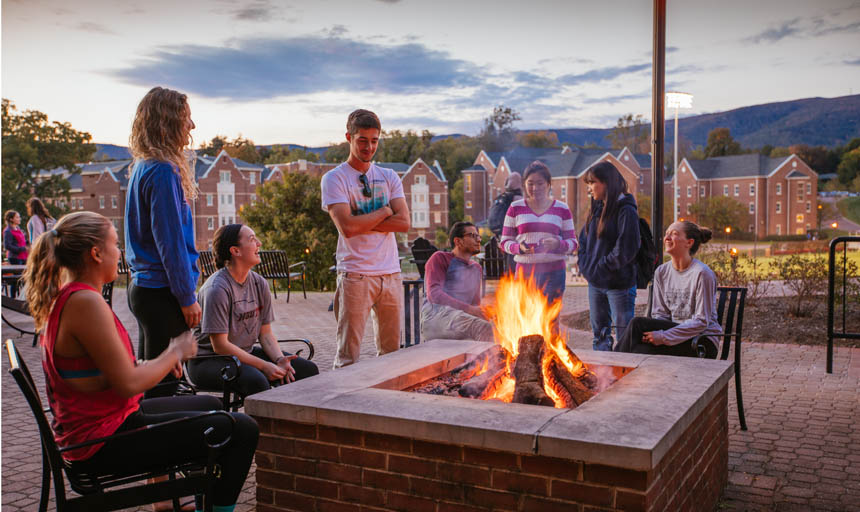 Students at Firepit
