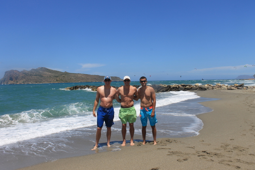 Students by the sea