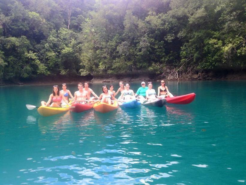 Students kayaking