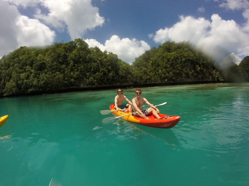 Students kayaking