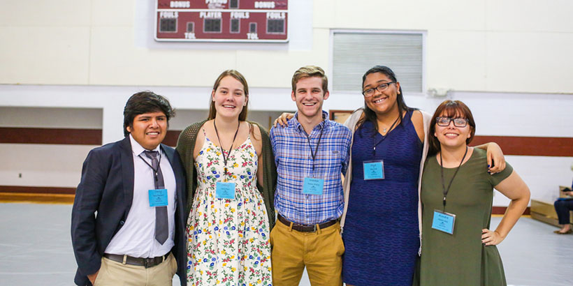 Volunteers from left to right: Terry Ramirez, Haley Ryan, Walker Phillips, Mya Virdi and Alondra Alba.