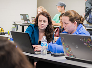Students with laptops