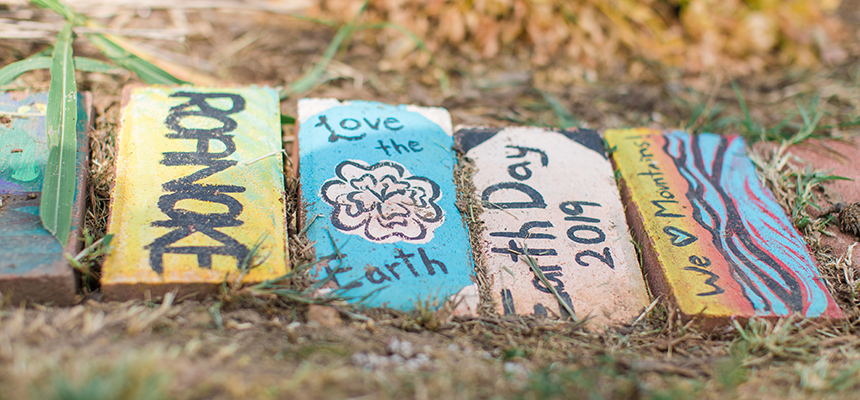 bricks with positive messages