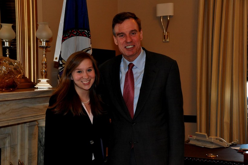 Student with a senator