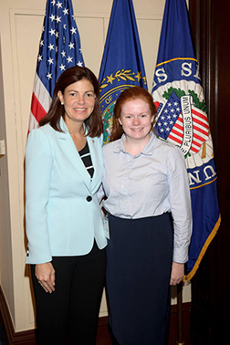Student with a senator