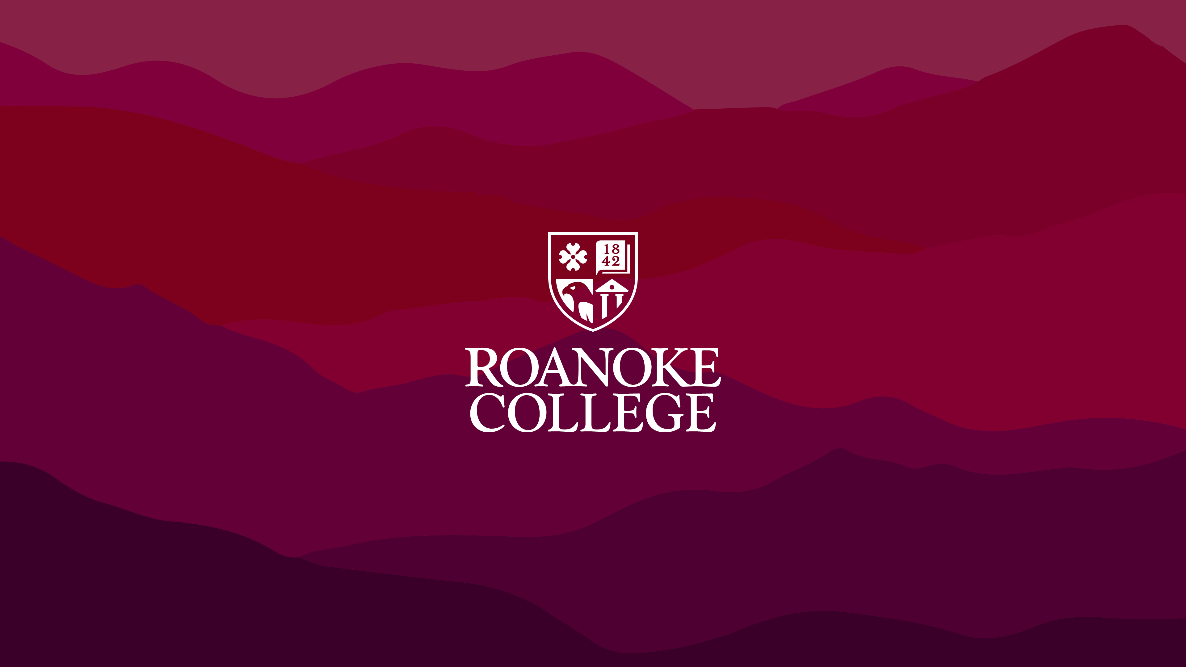 mountains with Roanoke College logo