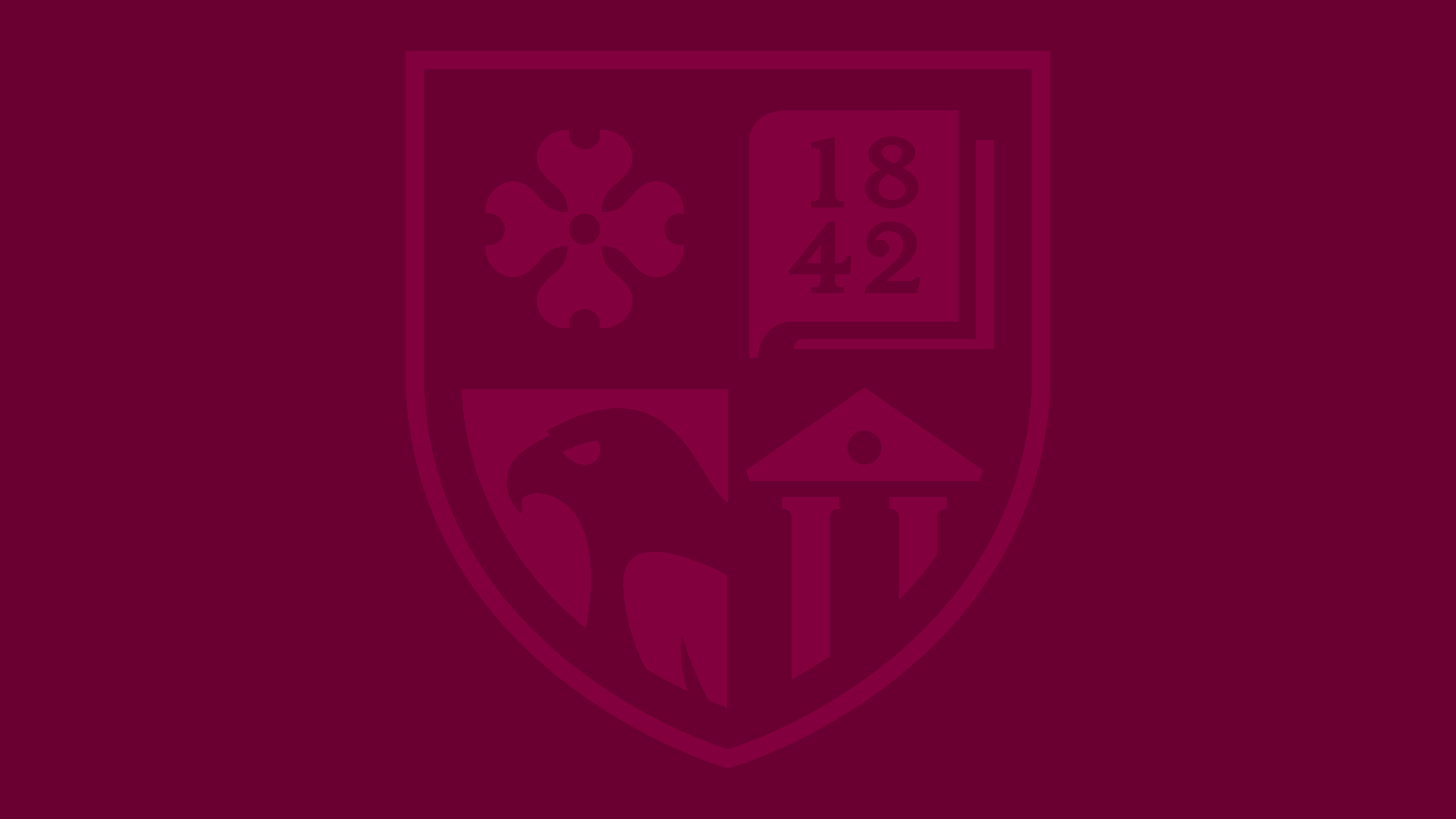 Roanoke College logo with maroon background