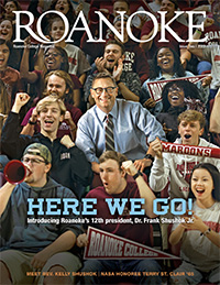 the cover of the second issue of roanoke college's 2022 magazine - features illustrations of alumni