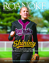 the cover of the first issue of roanoke college's 2021 magazine - features illustrations of alumni