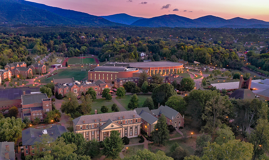 Aerial view of campus