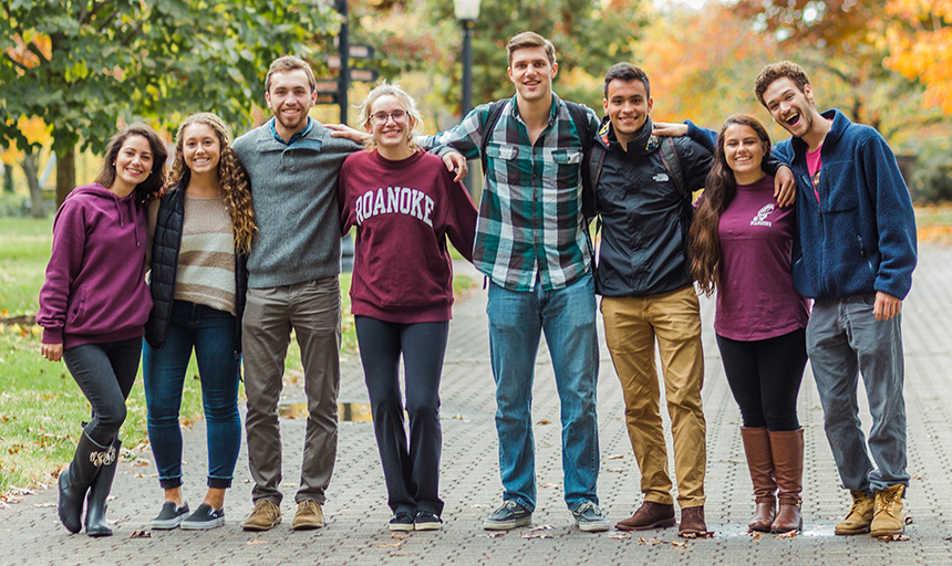 Students on the Roanoke campus