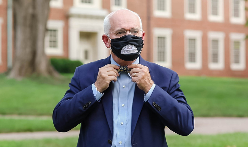 President Maxey in mask